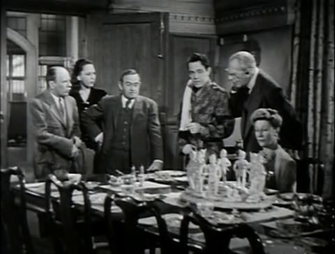 Roland Young, June Duprez, Barry Fitzgerald, Louis Hayward, C Aubrey Smith and Judith Anderson in And Then There Were None (1945)