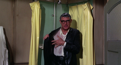 Cary Grant taking a shower in  Charade (1963)