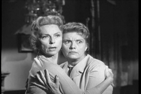 Agnes Moorehead and Lenita Lane in The Bat (1959)